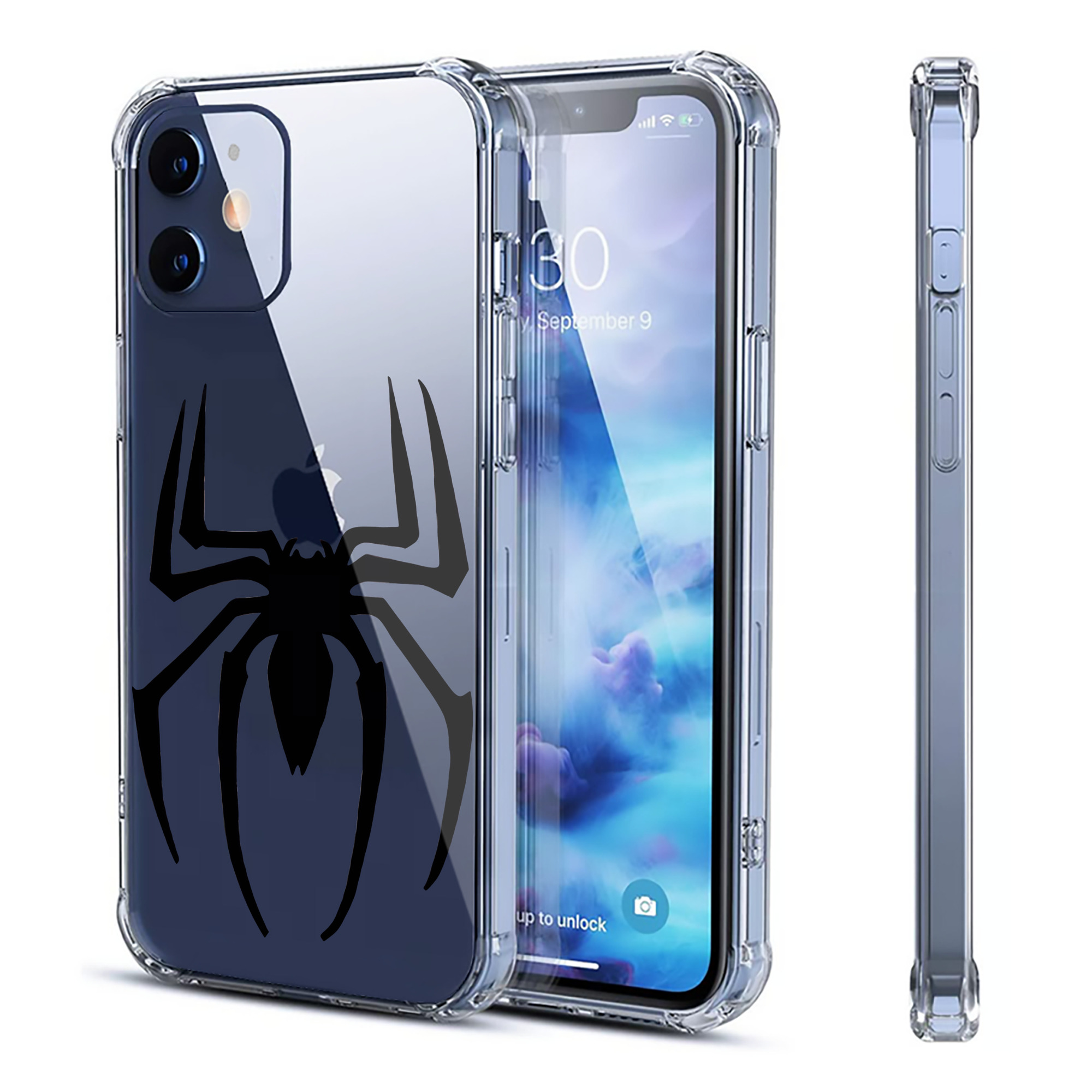 （画像用） Spider Man スパイダーマン 【iPhone 12シリーズ対応】透明スマホケース（クリアソフトケース）